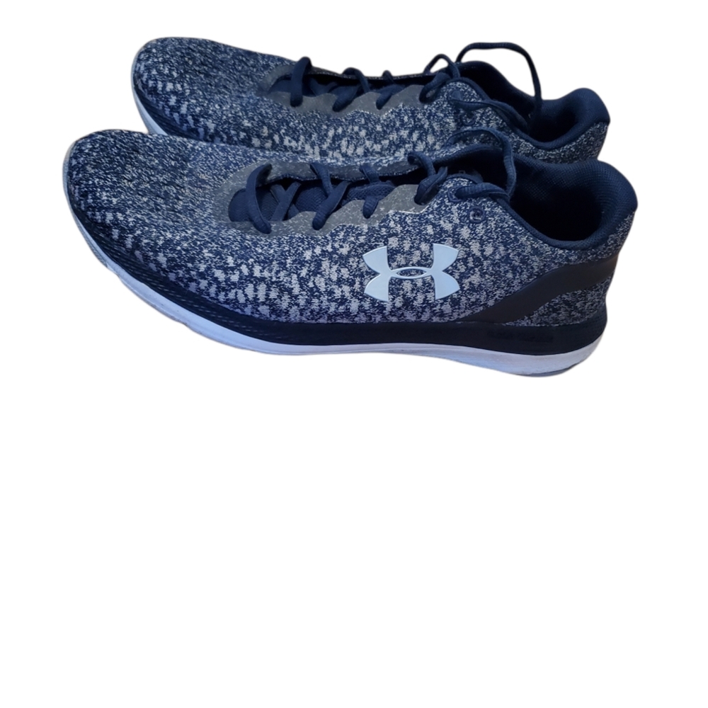 Under Armour Charged Impulse Knit Men’s Running Shoe-BLUE/WHITE-SIZE 8